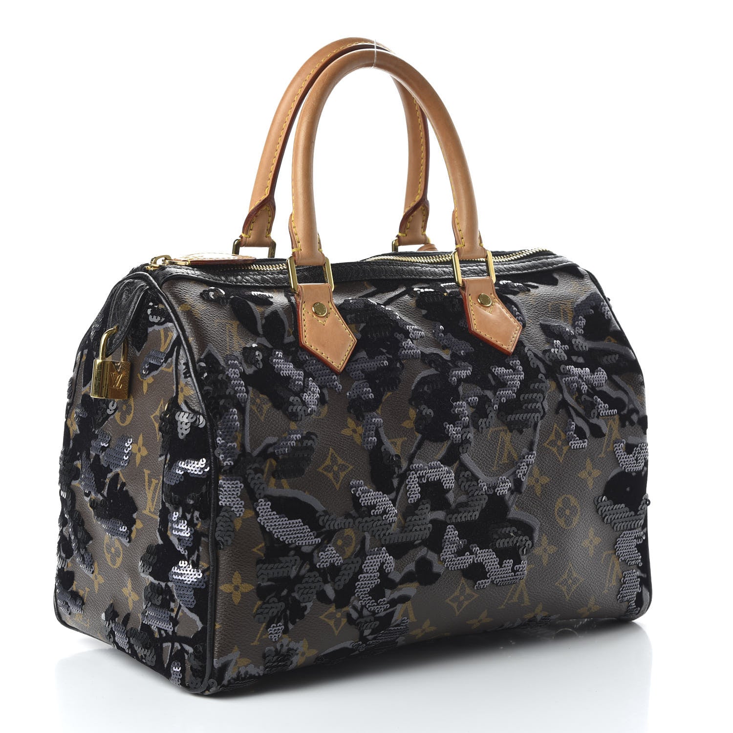 Louis Vuitton Monogram Fleur De Jais Sequins Speedy 30 3 of 9
