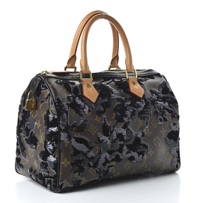 Louis Vuitton Monogram Fleur De Jais Sequins Speedy 30 3 of 9