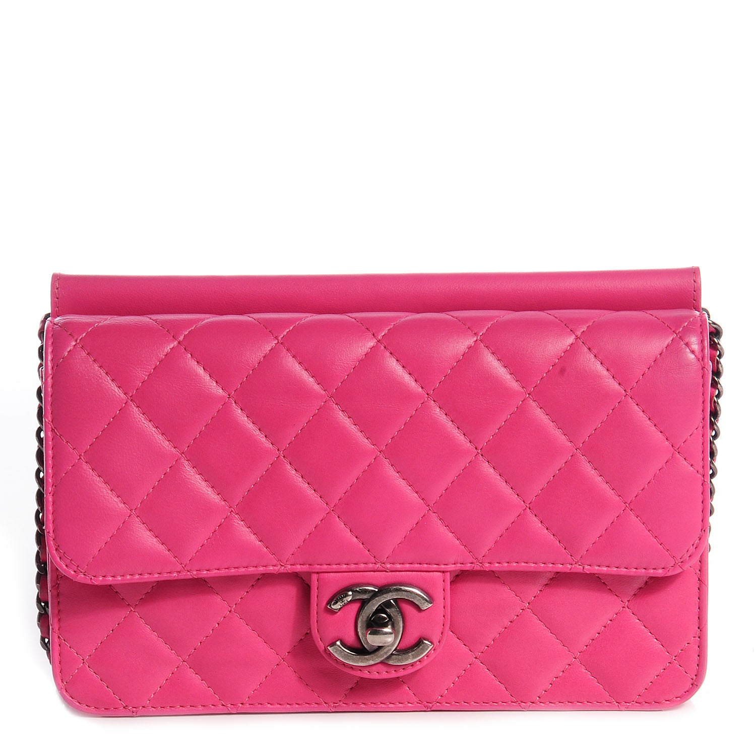 Chanel Lambskin Quilted Medium Crossing Times Flap Pink 1 of 7