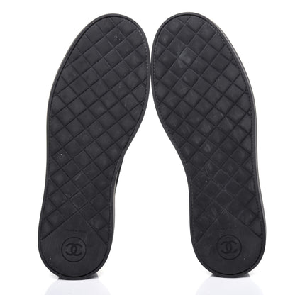 Chanel Stretch Fabric Grosgrain Pearl Cap Toe CC Moccasin Loafers 39 Black 5 of 13