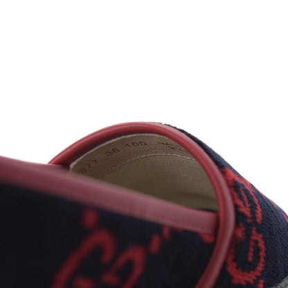 Gucci Terry Cloth GG Monogram Espadrilles 38 Blue Red 8 of 9