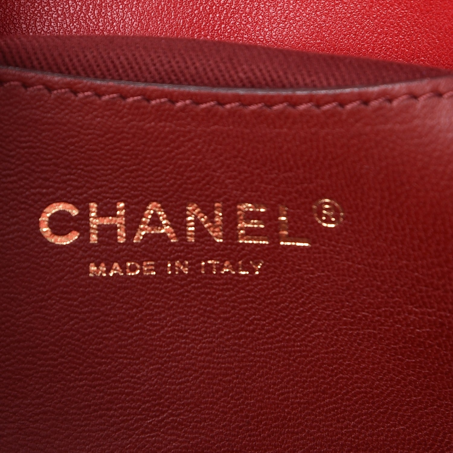 Chanel Lambskin Quilted Medium Just Mademoiselle Red 6 of 7