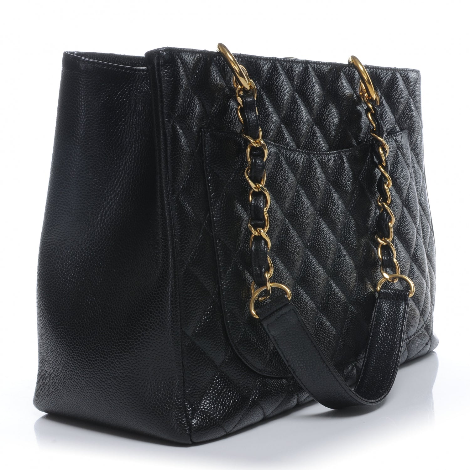 Chanel Caviar Quilted Grand Shopping Tote GST Black 3 of 9