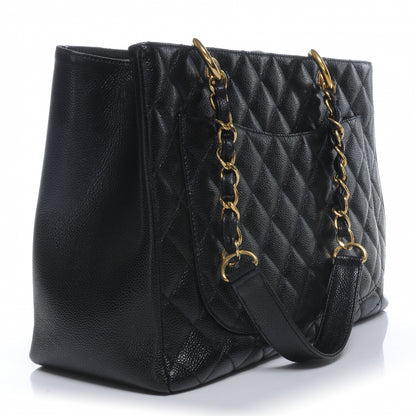Chanel Caviar Quilted Grand Shopping Tote GST Black 3 of 9