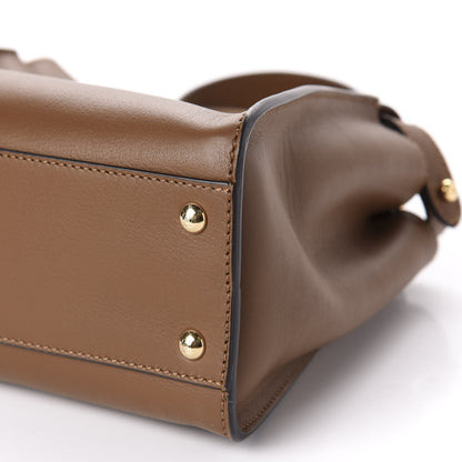 Fendi Vitello Seta Shiny Nappa Ayers Medium Peekaboo Iconic Satchel Brownie Menta 8 of 12