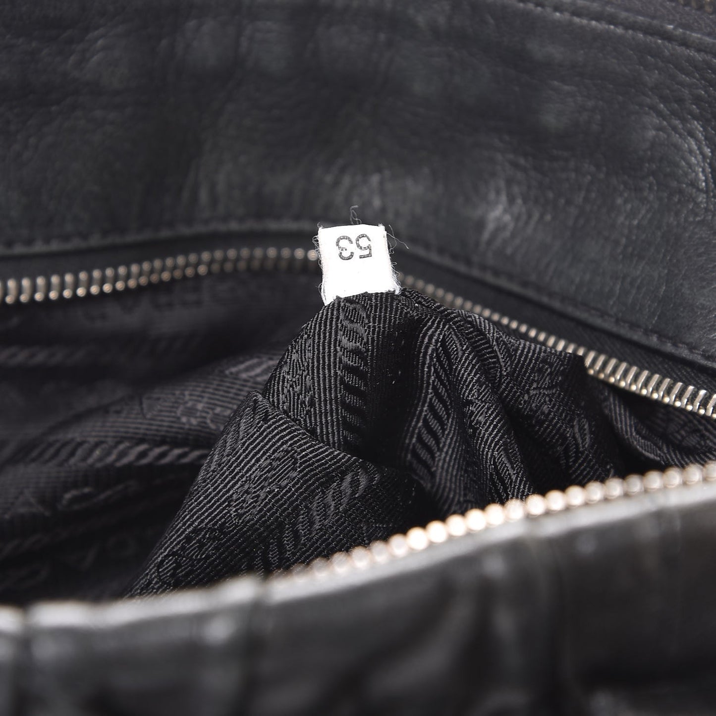 Nappa Gaufre Shopping Satchel Black