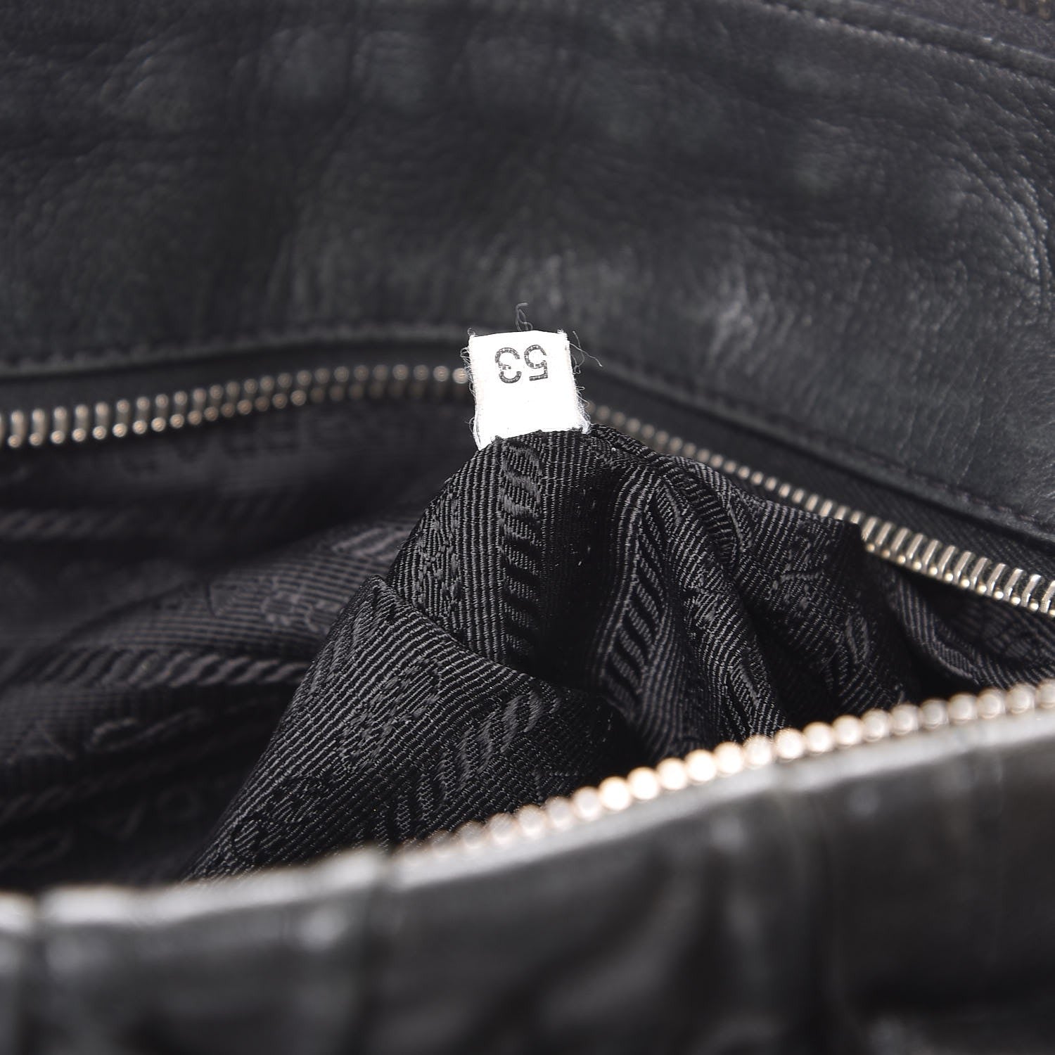 Prada Nappa Gaufre Shopping Satchel Black 7 of 20