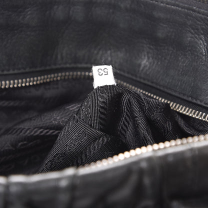 Prada Nappa Gaufre Shopping Satchel Black 7 of 20