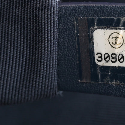Chanel Tweed Quilted Medium Chanel 19 Flap Ecru Navy Blue Multicolor 7 of 10