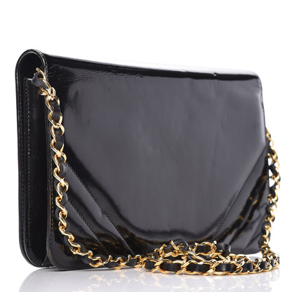 Chanel Patent Small Single Flap Bag Black 3 of 22