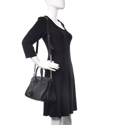 Saint Laurent Grained Calfskin Baby Souple Sac De Jour Black 2 of 12
