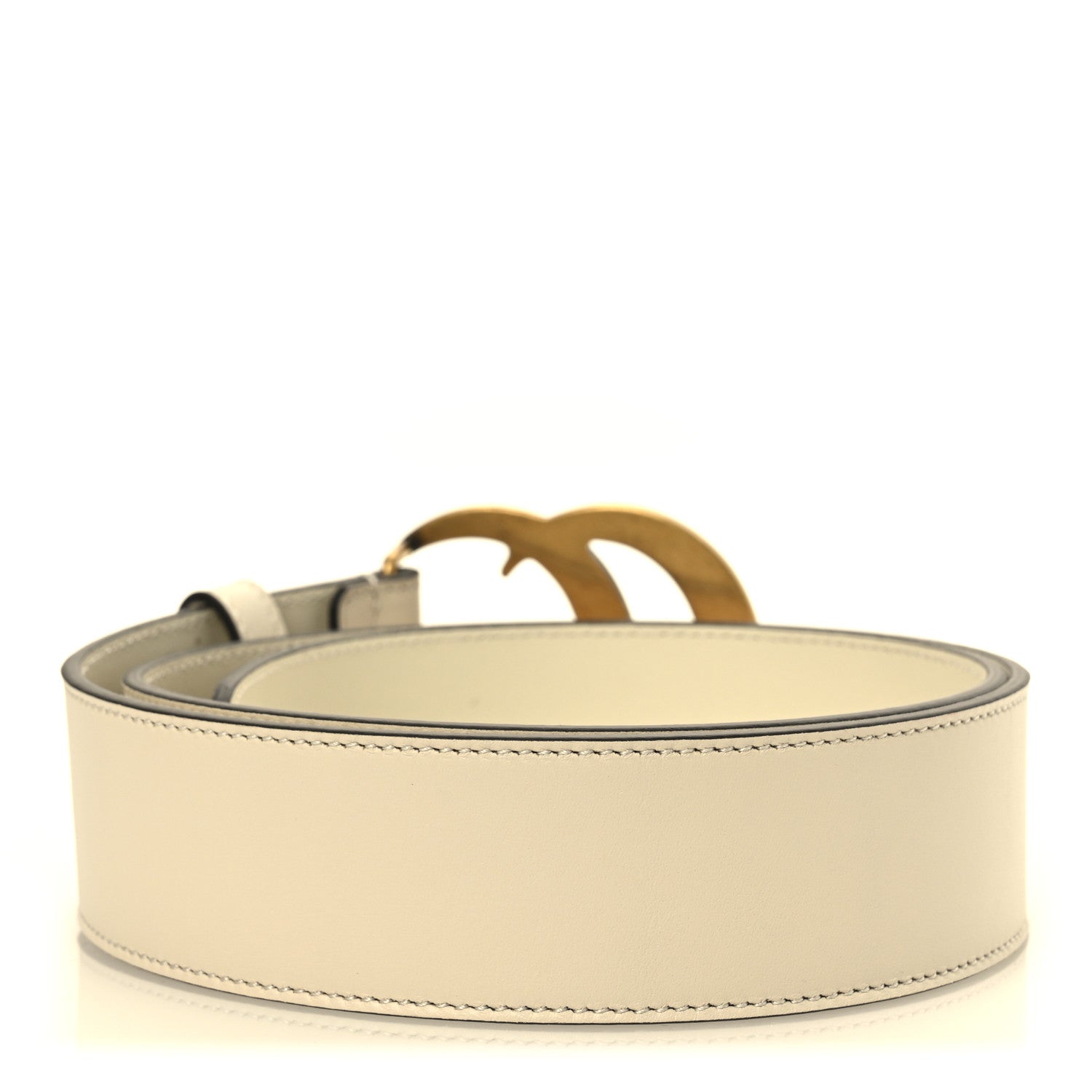 Gucci Calfskin Double G 40mm Belt 80 32 Mystic White 2 of 6