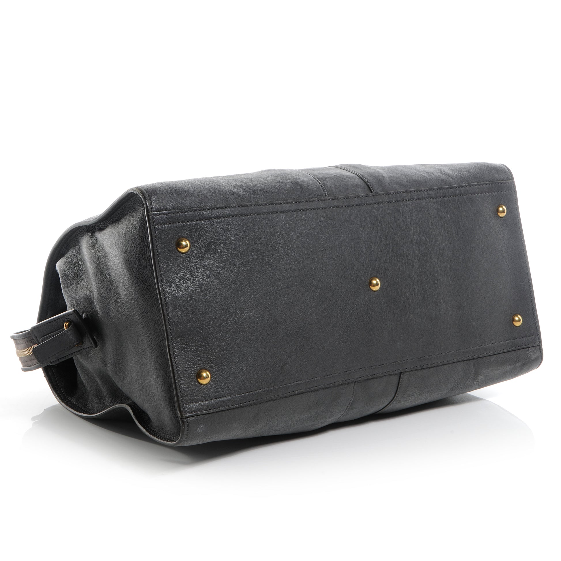 Saint Laurent Leather Large Cabas ChYc Bag Grey 4 of 11
