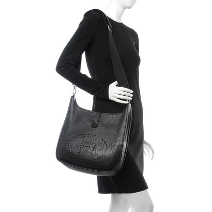 Hermes Taurillon Clemence Evelyne III GM Black 2 of 7