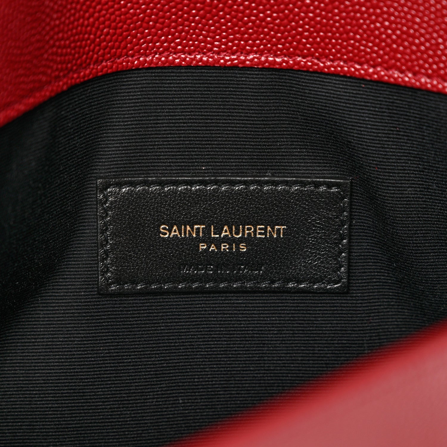 Saint Laurent Grain De Poudre Uptown Pouch Red 6 of 8