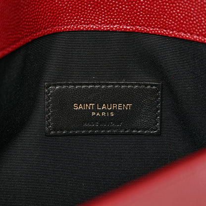 Saint Laurent Grain De Poudre Uptown Pouch Red 6 of 8