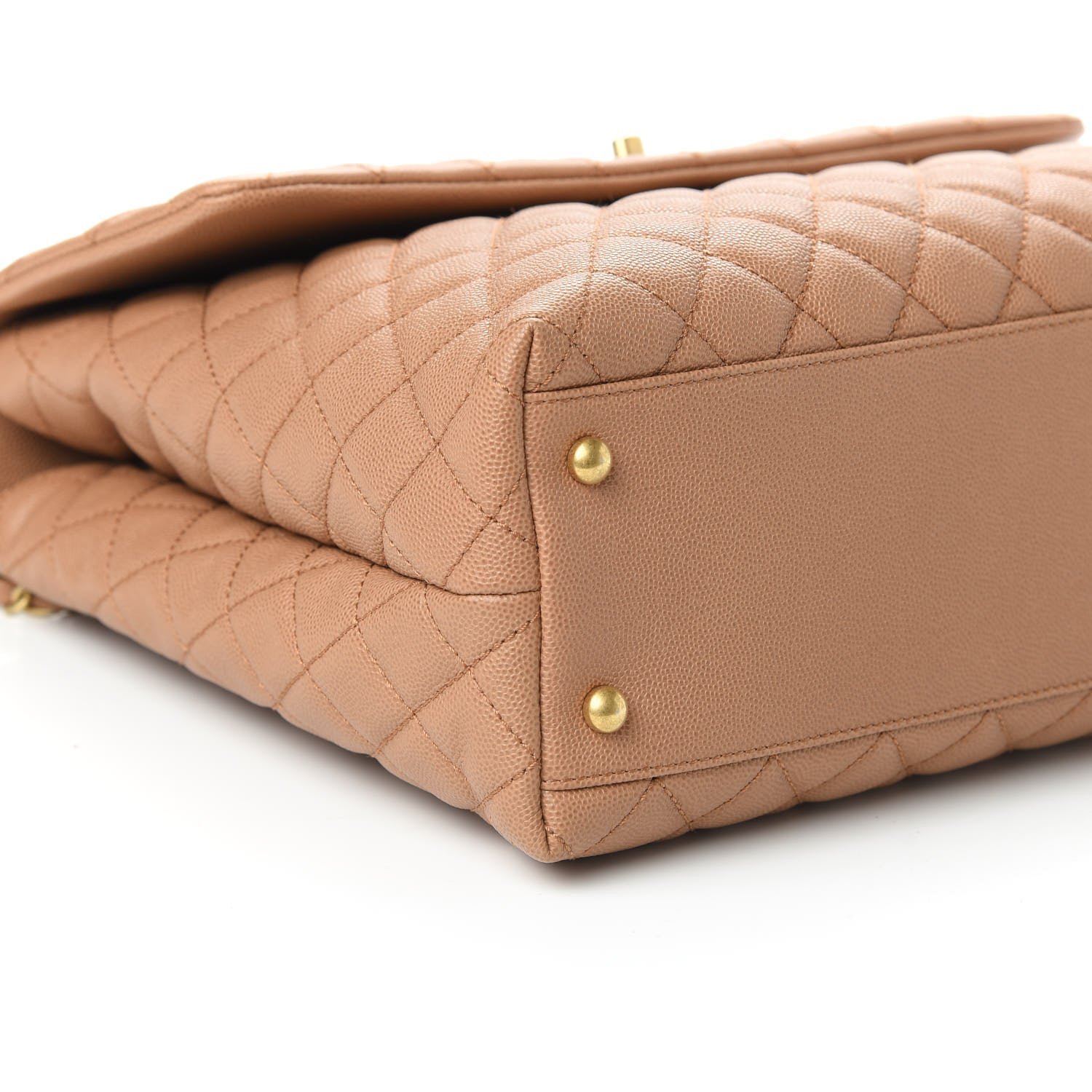 Chanel Caviar Lizard Quilted Large Coco Handle Flap Beige 6 of 10