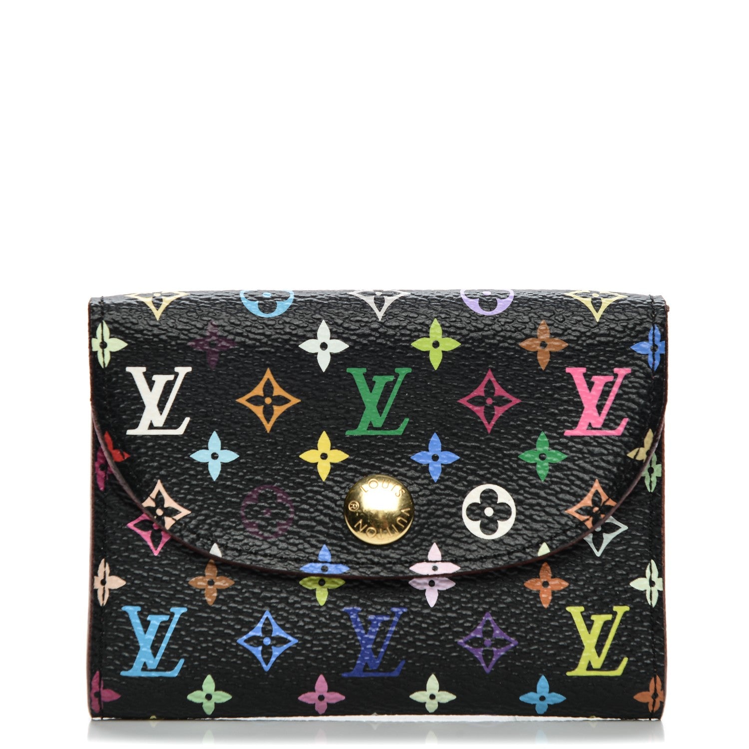 Louis Vuitton Monogram Multicolor Business Card Holder Black Grenade 1 of 6
