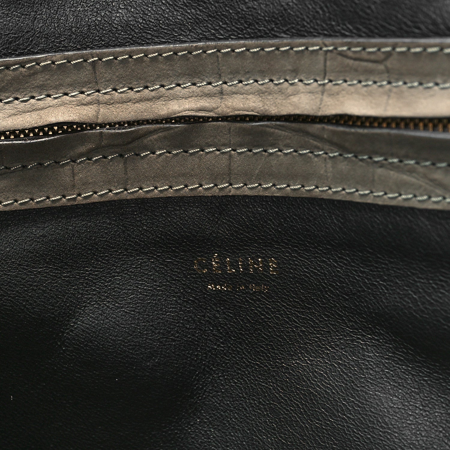 Celine Crocodile Embossed Nubuck Medium Phantom Luggage Grey 6 of 10