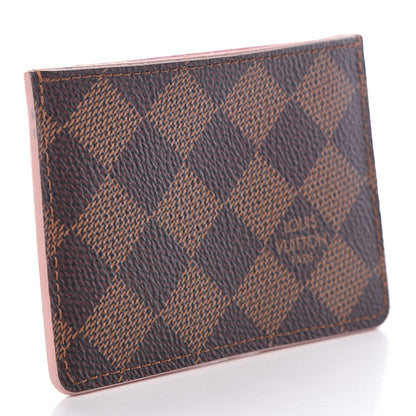 Louis Vuitton Damier Ebene Caissa Card Holder Rose Ballerine 3 of 9