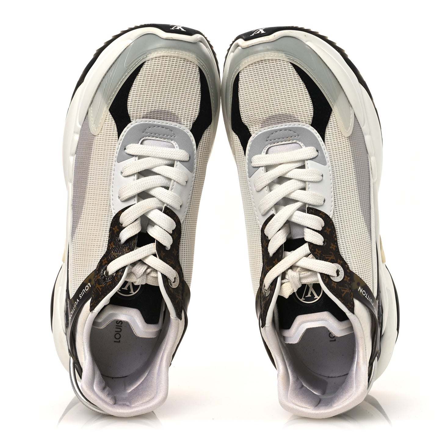 Monogram Calfskin Run 55 Sneakers 38 White