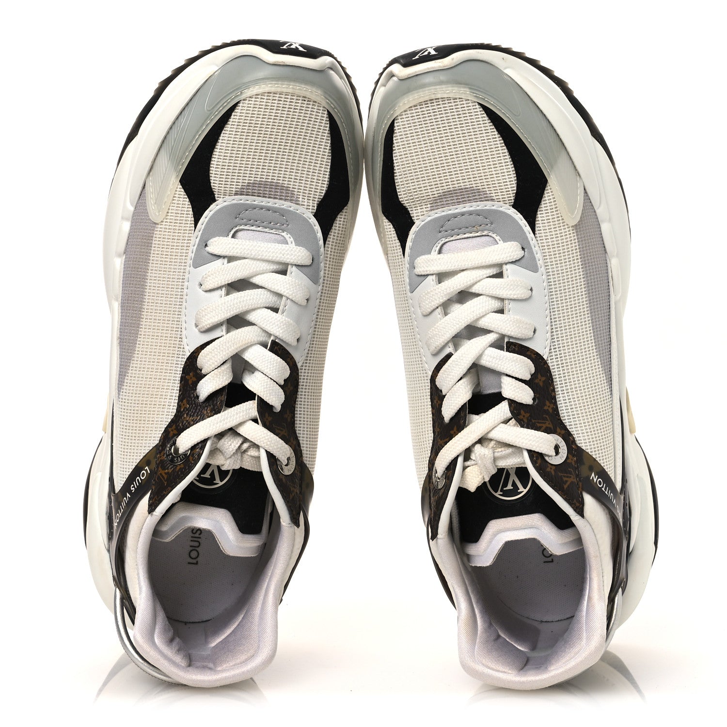 Louis Vuitton Monogram Calfskin Run 55 Sneakers 38 White 2 of 13