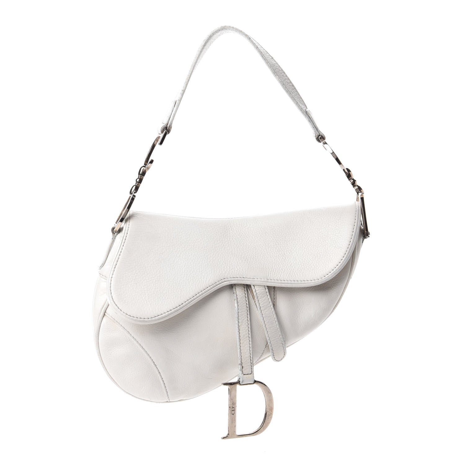 Christian Dior Calfskin Saddle Bag White 1 of 14