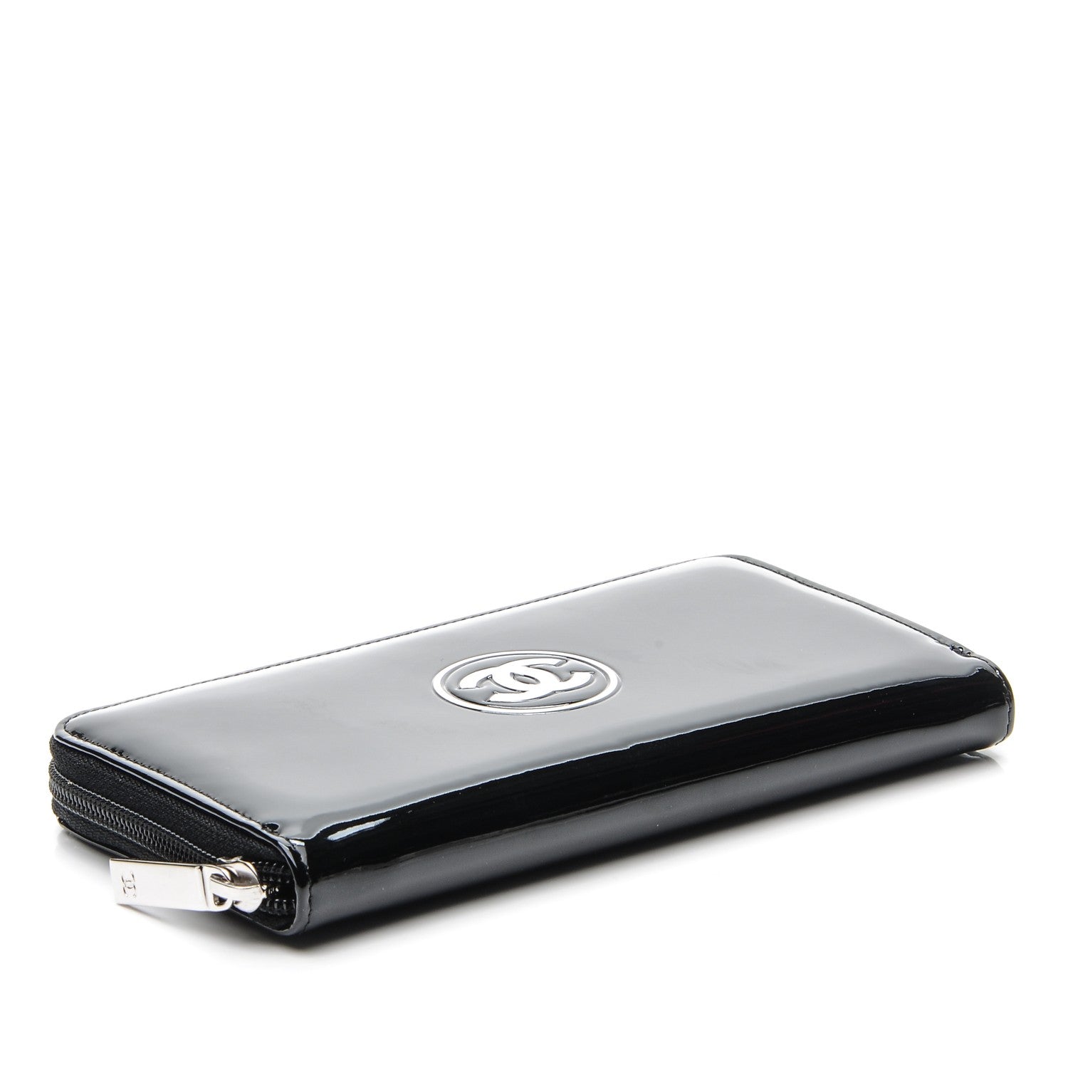 Chanel Patent Large Gusset CC Zip Wallet Black 4 of 9