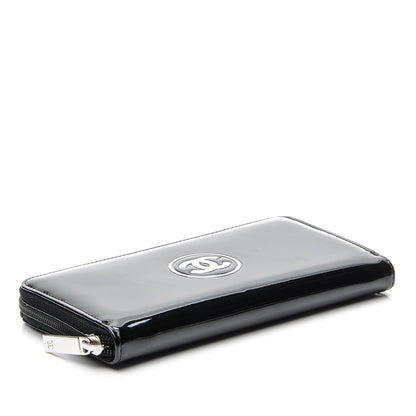 Chanel Patent Large Gusset CC Zip Wallet Black 4 of 9