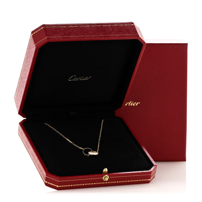 Cartier 18K Yellow Gold Diamond Interlocking LOVE Necklace 8 of 8