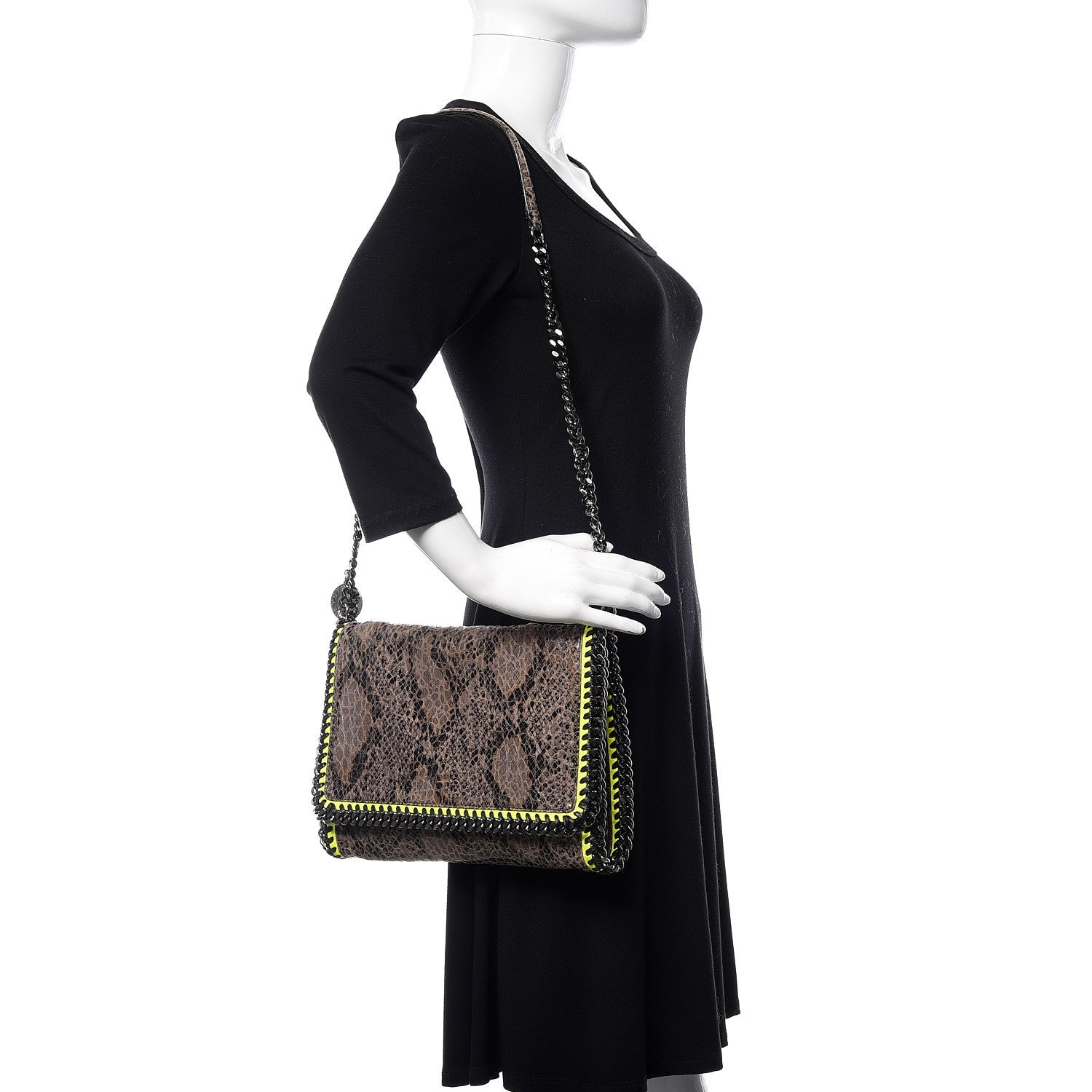 Stella McCartney Eco Python Falabella Crossbody Bag Brown 2 of 10