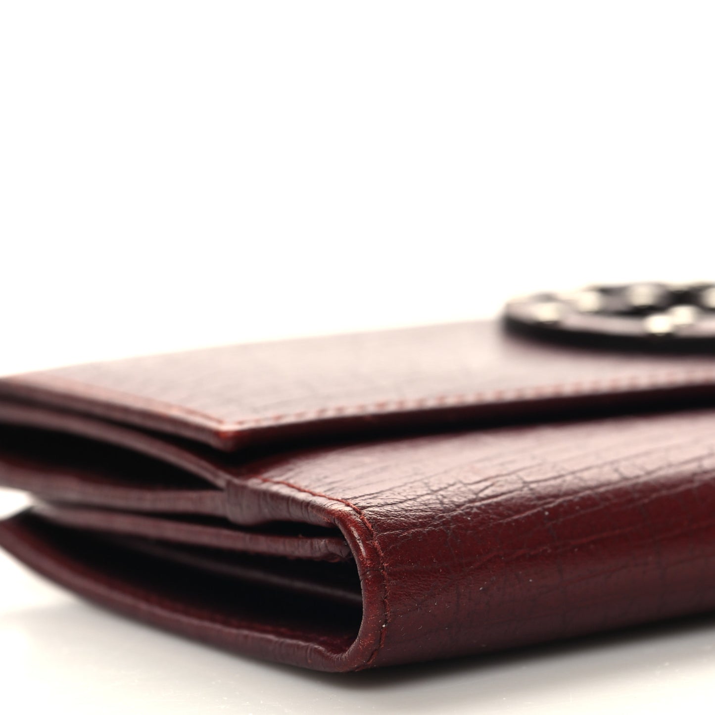 Calfskin Studded Soho Continental Wallet Red