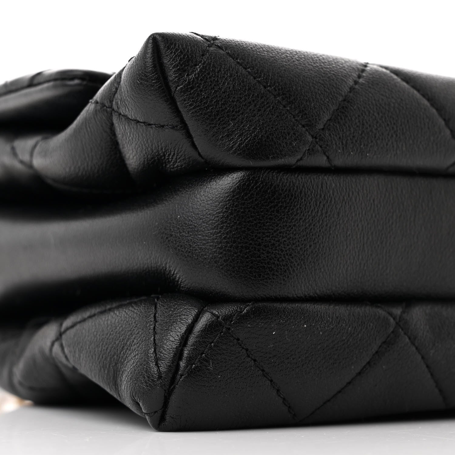 Chanel Calfskin Quilted Mini Chain Strap Flap Black 10 of 11