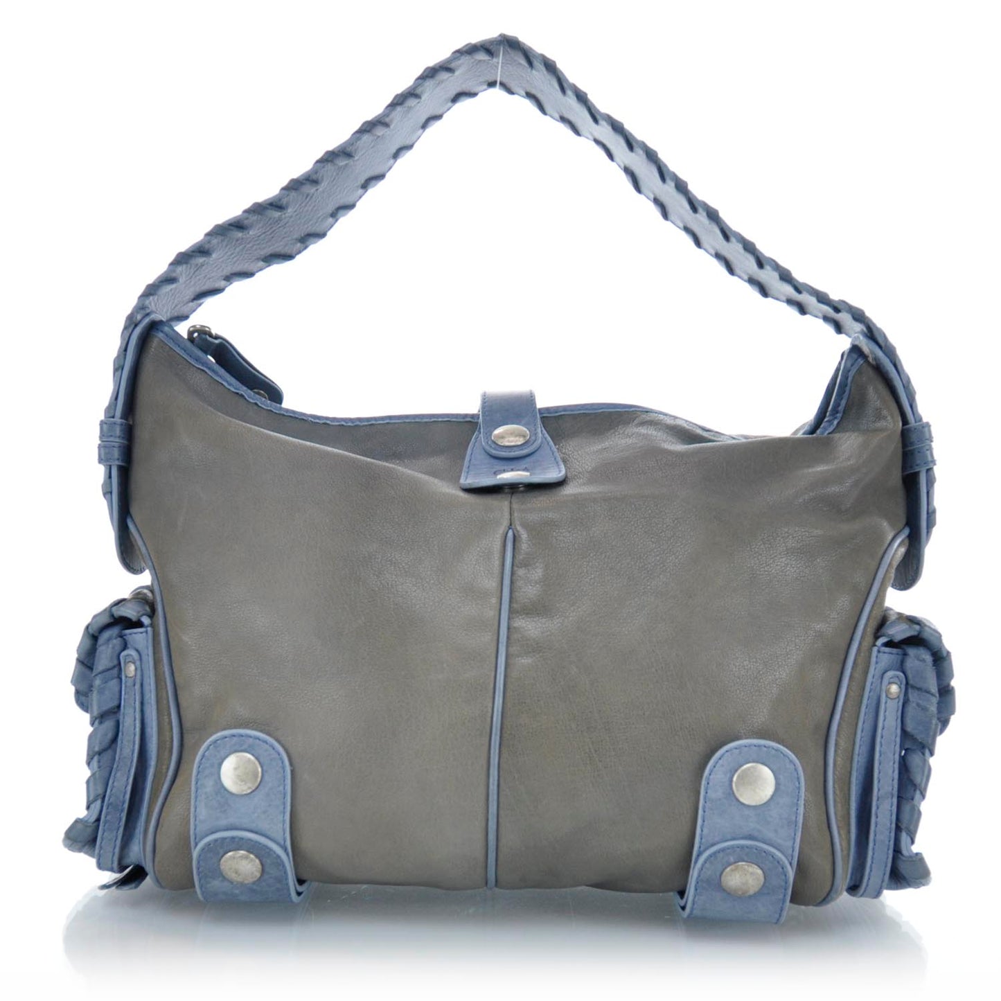 Calfskin Silverado Hobo Grey Jeans Moyen