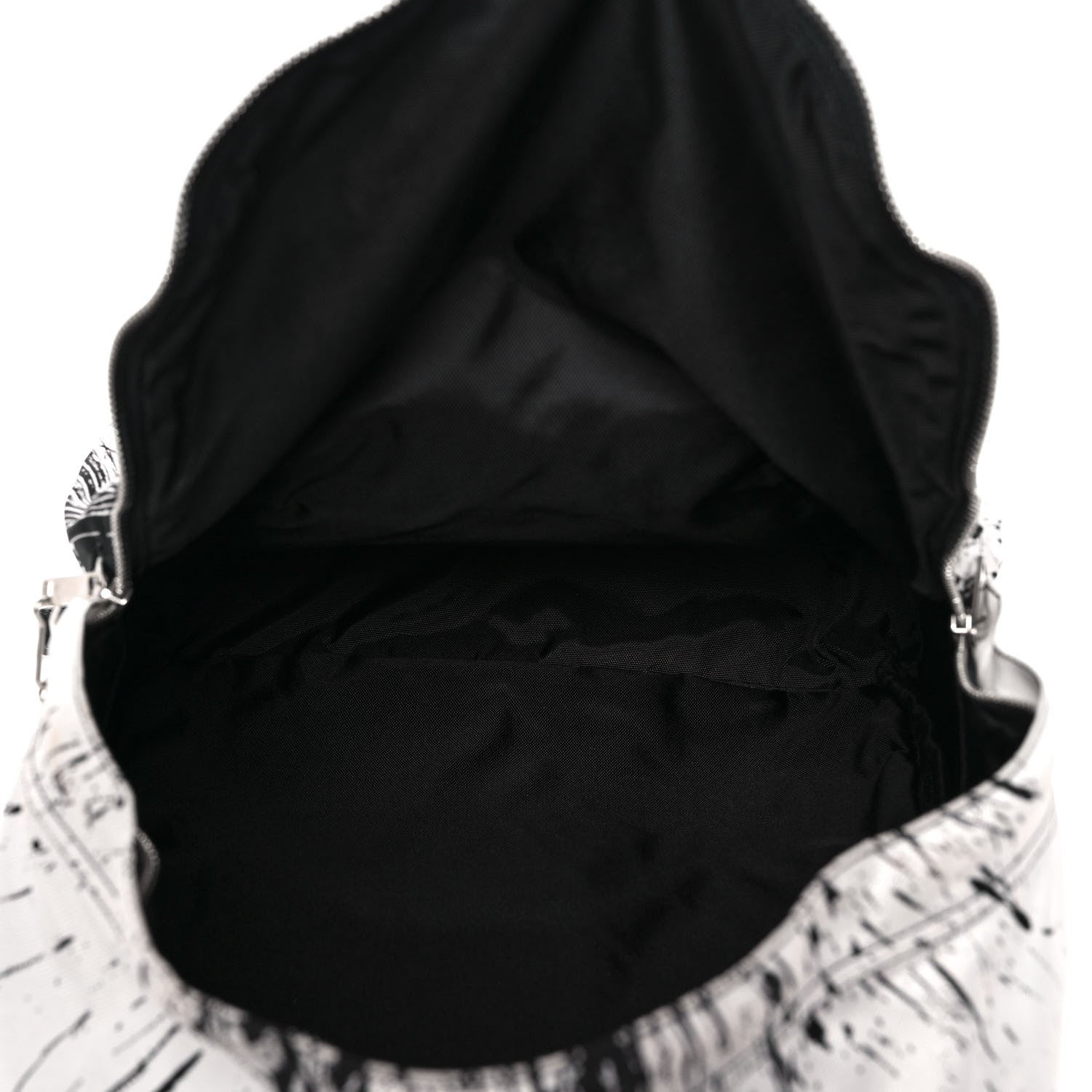 Celine x Christian Marclay Canvas Backpack White Black 4 of 10