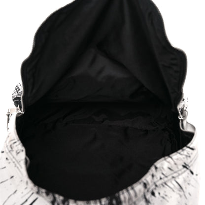 Celine x Christian Marclay Canvas Backpack White Black 4 of 10