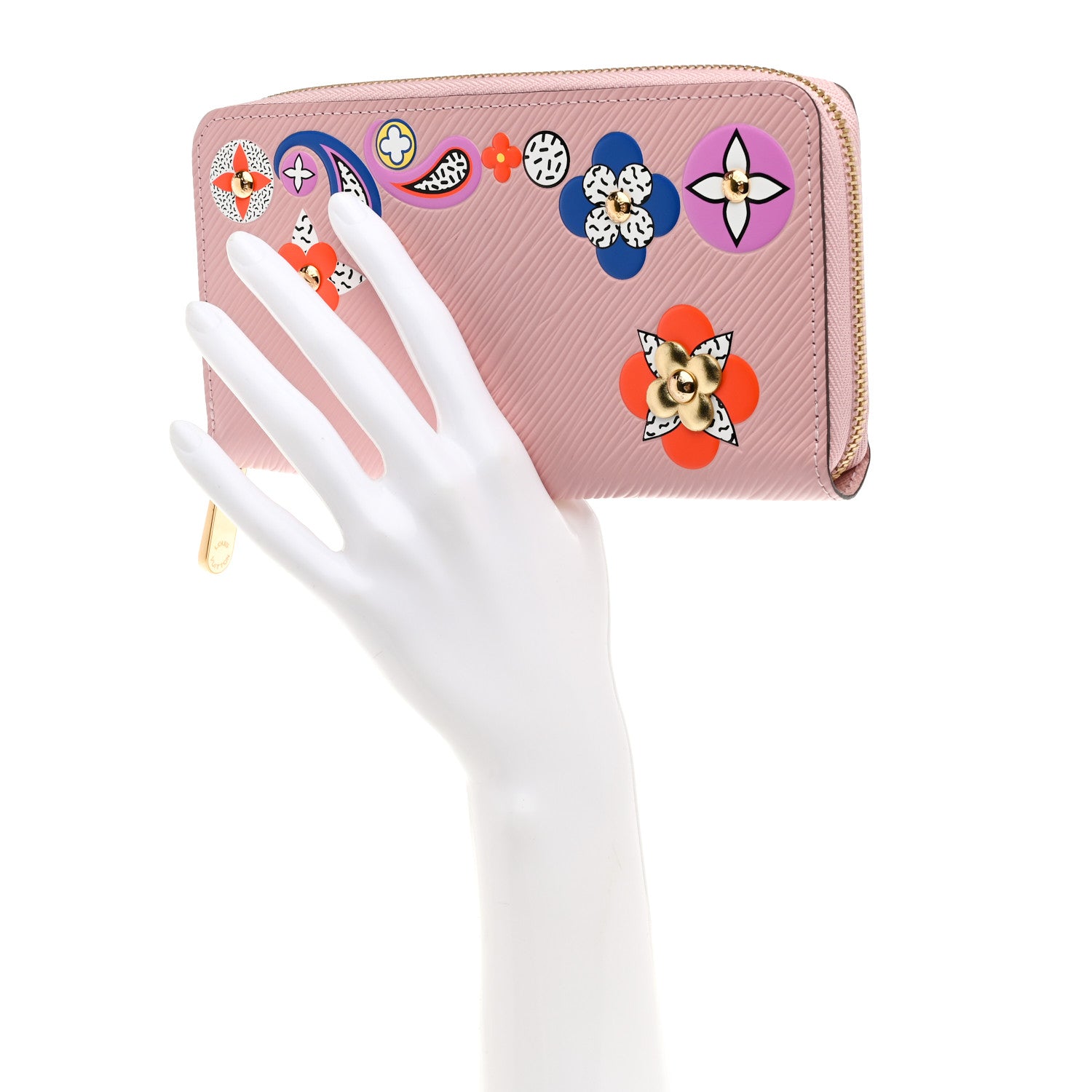 Louis Vuitton Epi Blooming Flowers Zippy Wallet Rose Ballerine 2 of 7