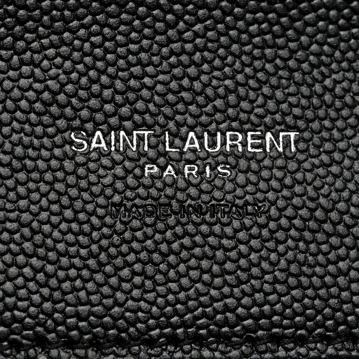 Grain De Poudre Matelasse Chevron Monogram Envelope Clutch Black