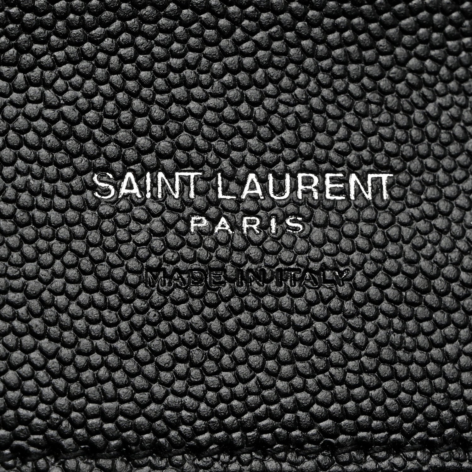 Saint Laurent Grain De Poudre Matelasse Chevron Monogram Envelope Clutch Black 6 of 8
