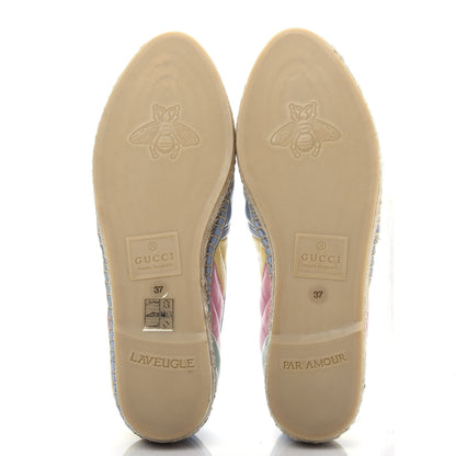 Gucci Nappa Matelasse Diagonal GG Marmont Espadrilles 37 Multicolor Pastel 6 of 11