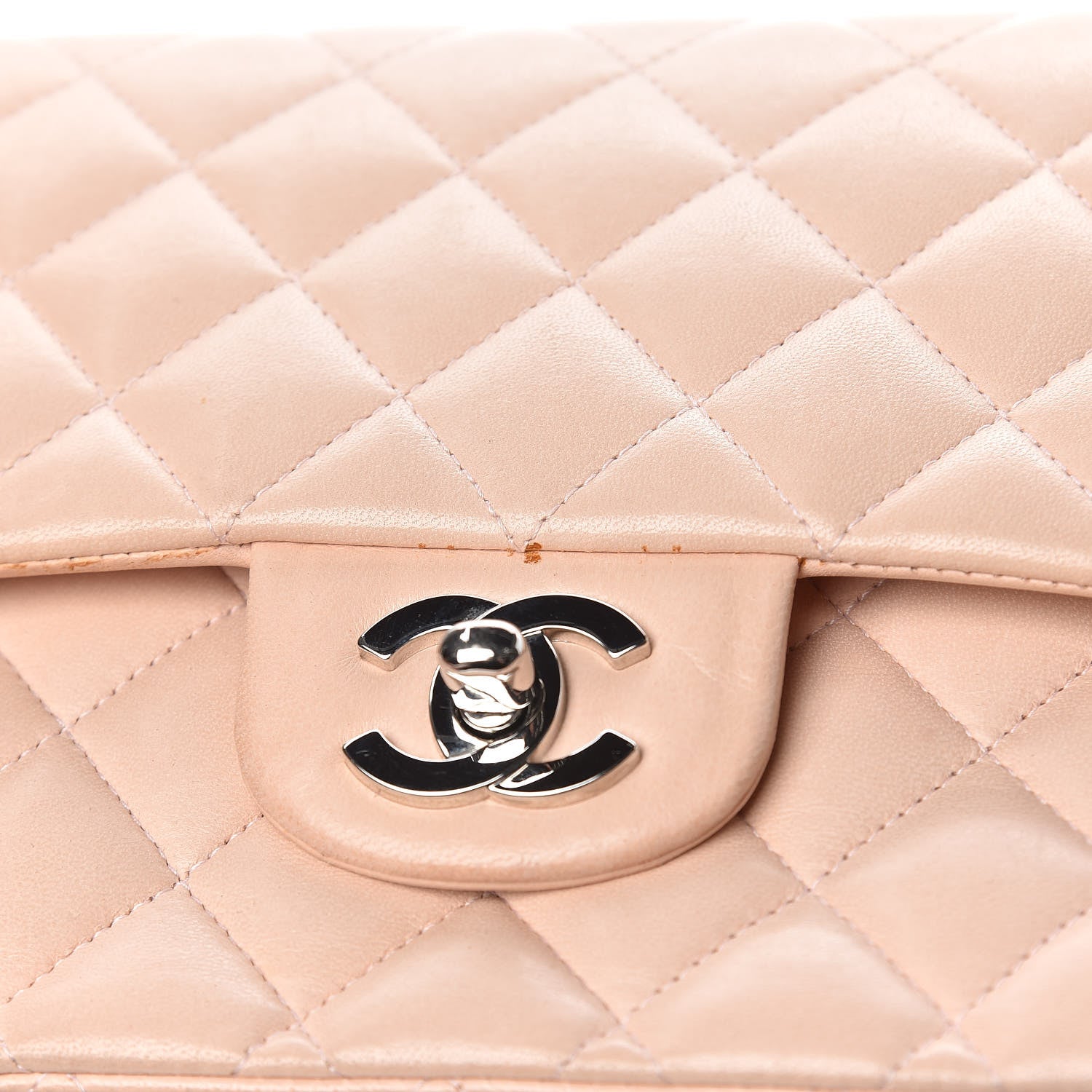 Chanel Lambskin Quilted Medium Double Flap Light Pink 10 of 25
