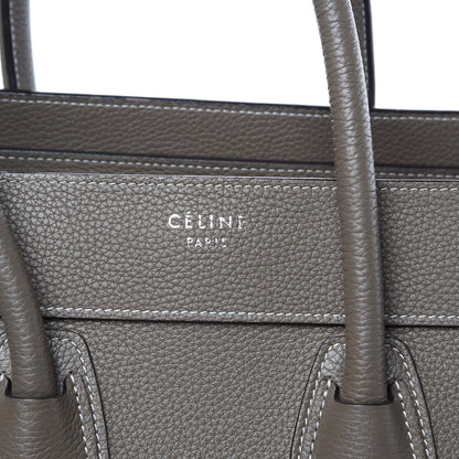 Celine Drummed Calfskin Micro Luggage Souris 3 of 11