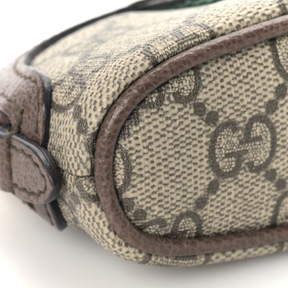 Gucci GG Supreme Monogram Web Ophidia Dome Key Pouch Beige New Acero 9 of 10