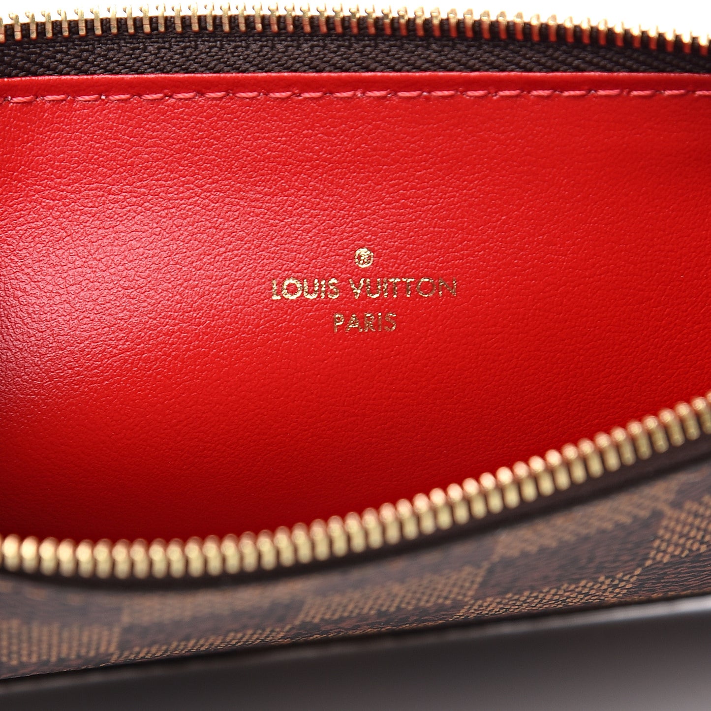 Damier Ebene Felicie Chain Wallet Zippered Insert