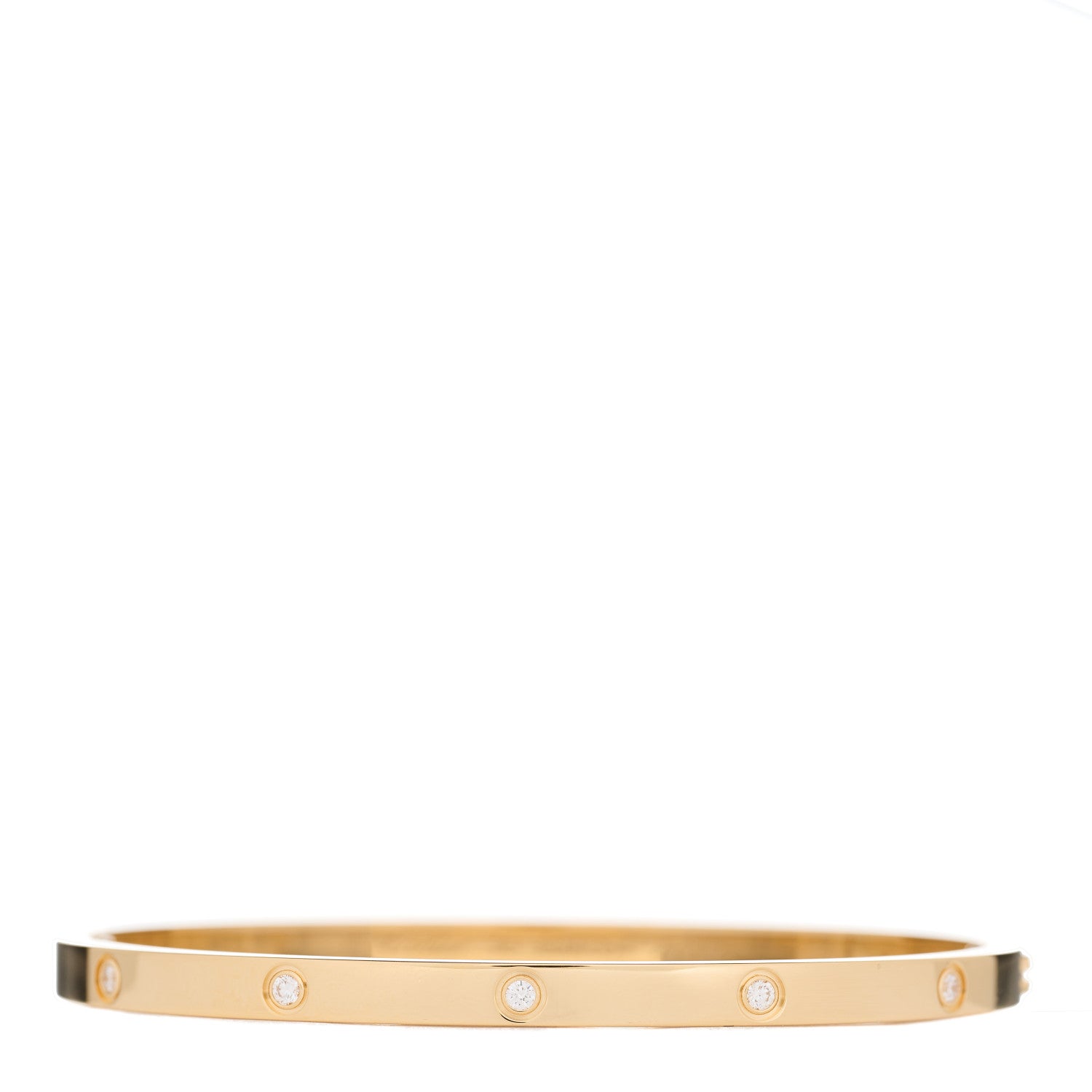 Cartier 18K Yellow Gold 10 Diamond Small LOVE Bracelet 16 1 of 3