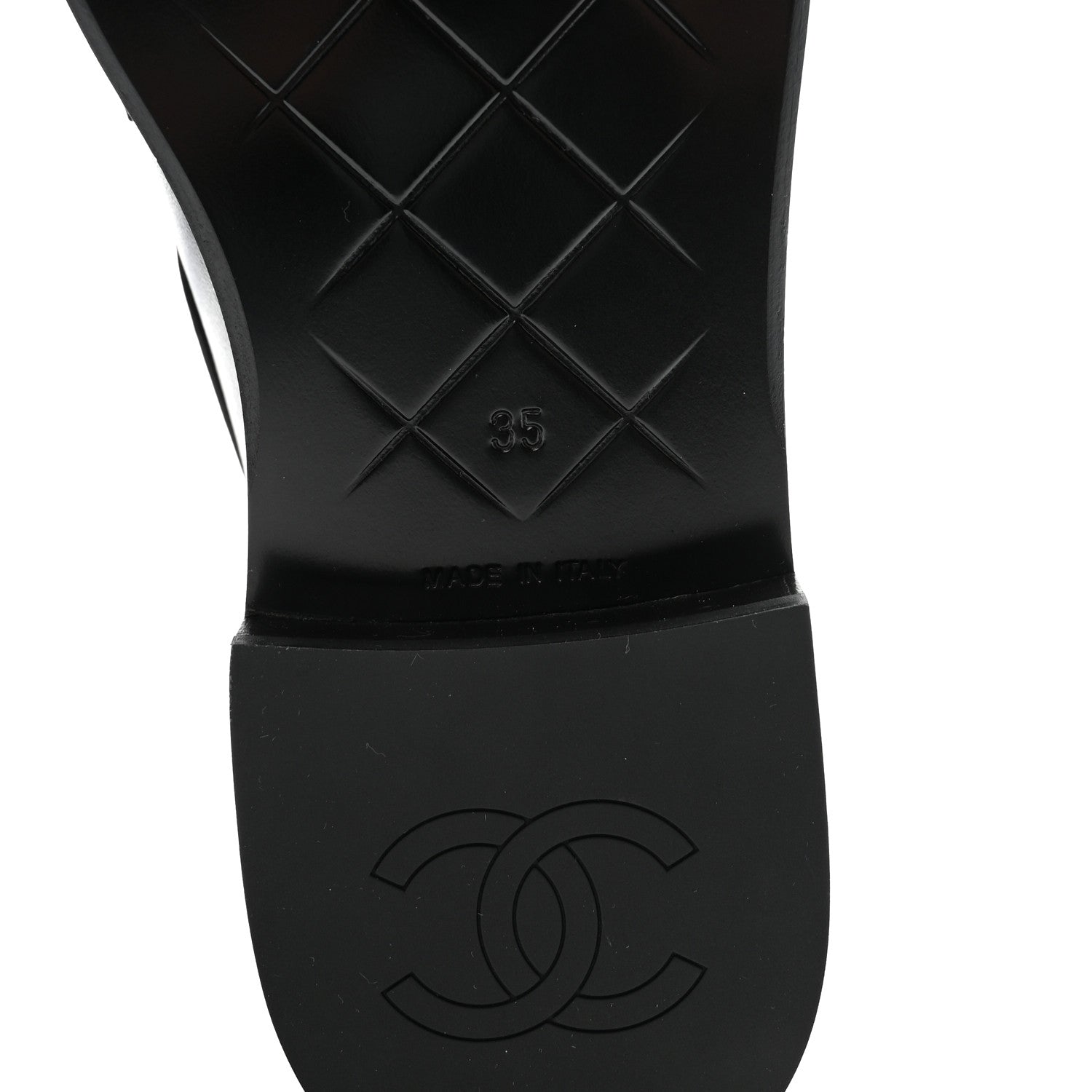 Chanel Lambskin Quilted CC Turnlock Loafers 35 Black 7 of 10