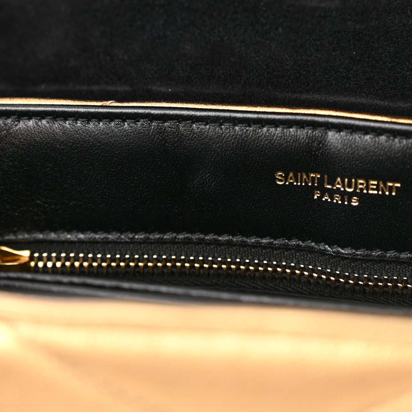 Metallic Calfskin Y Quilted Monogram Toy Loulou Crossbody Bag Gold