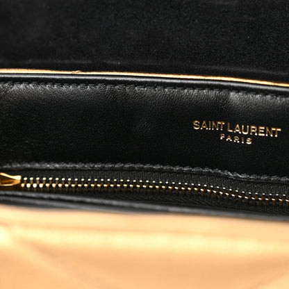 Saint Laurent Metallic Calfskin Y Quilted Monogram Toy Loulou Crossbody Bag Gold 11 of 11