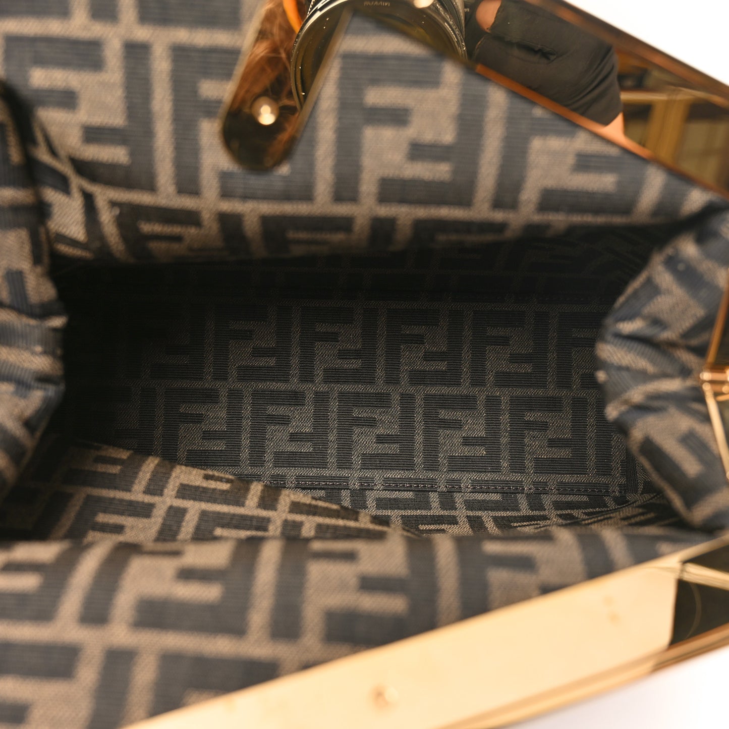 Shiny Nappa Medium Fendi First Caramello