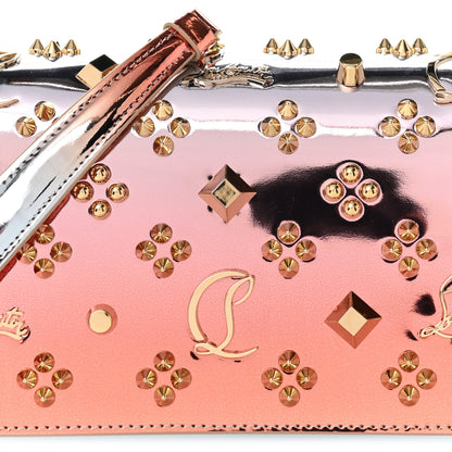 Christian Louboutin Mirror Degrade Spikes Loubinthesky Paloma Clutch Leche Gold 8 of 11